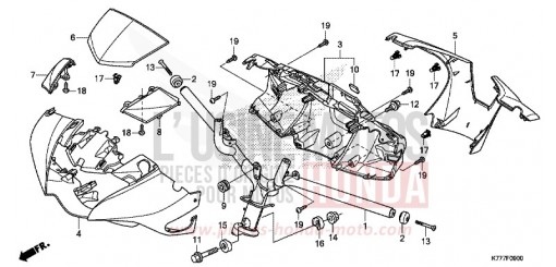 MANETTE DE DIRECTION/REVETEMENT DE GUIDON SH150ADH de 2017
